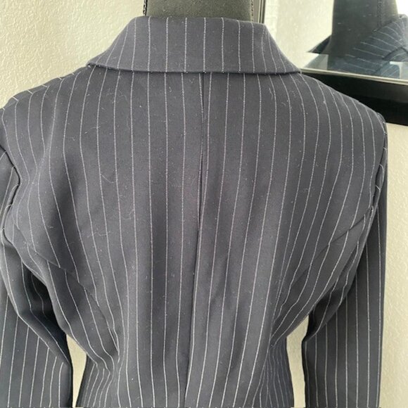 LIVERPOOL Navy Blue Pinstripe Blazer Suit Jacket XS - Picture 9 of 14